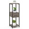 3 Tier Tall Metal Plant Stand Set of 2 with Drawer and Display Shelves for Plants